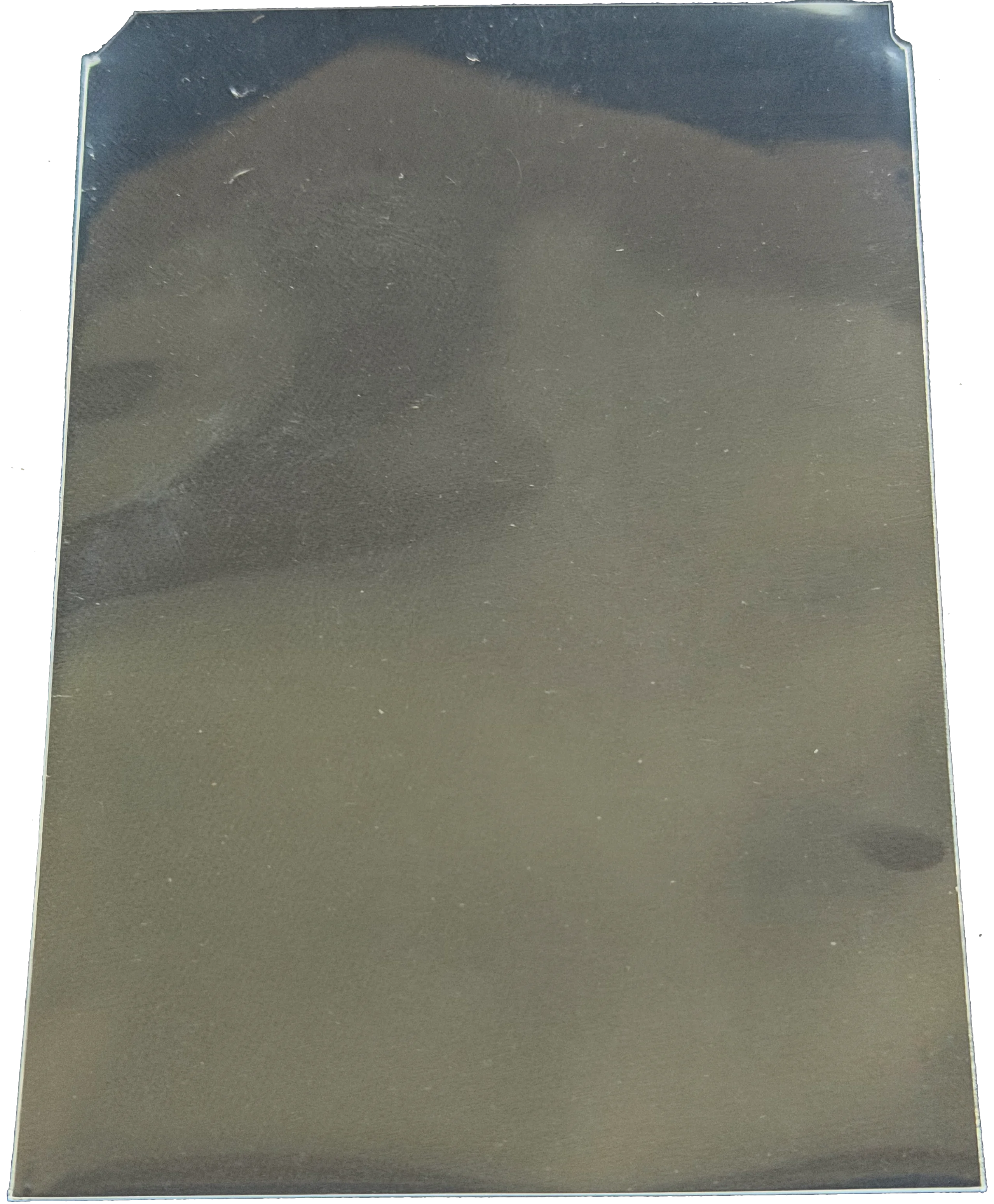 Close-up of a Card Shellz EasyGlide penny sleeve showing the pre-cut corner design