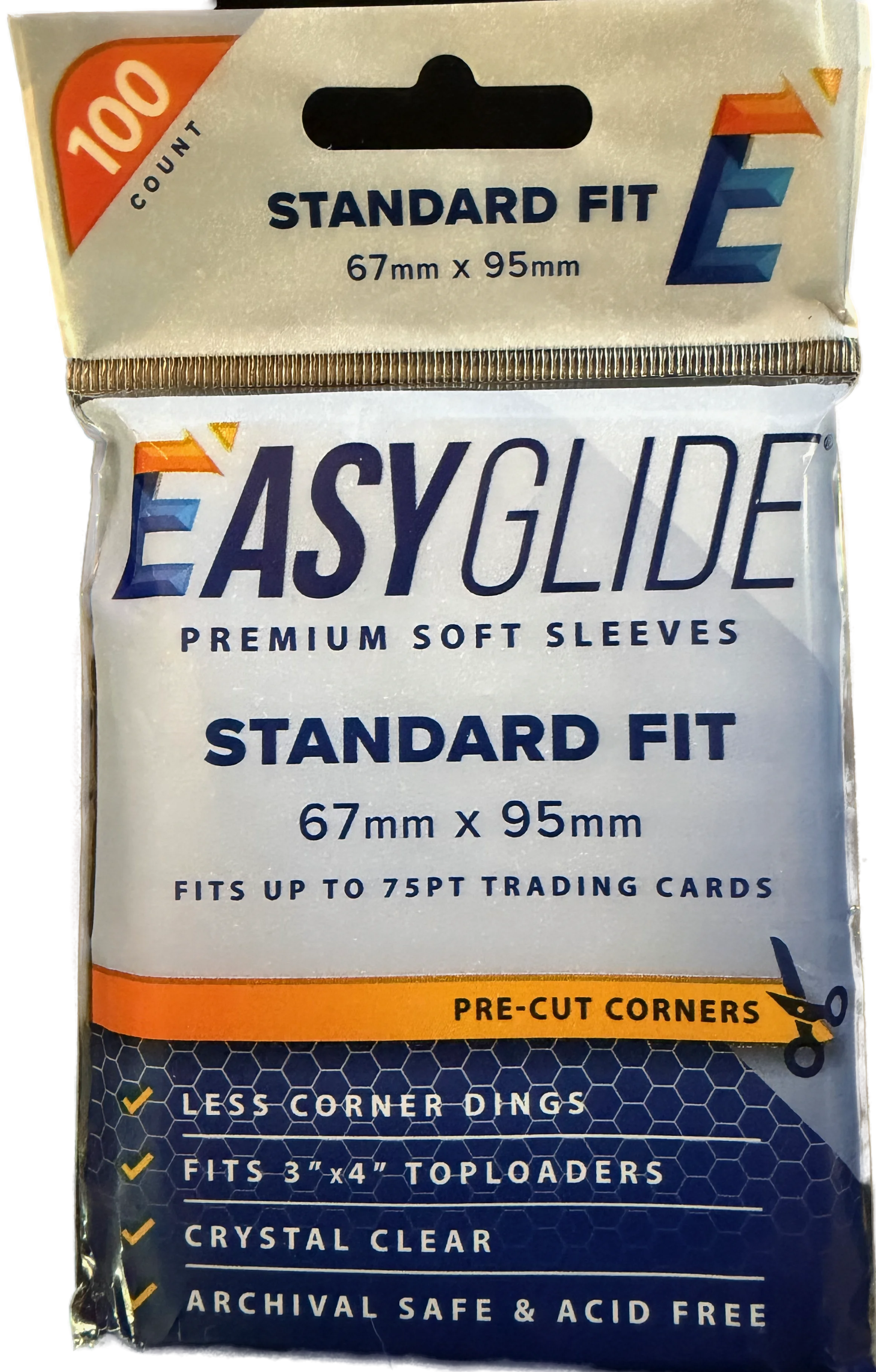 Card Shellz EasyGlide Premium Soft Sleeves, Standard Fit 67mm x 95mm with pre-cut corners